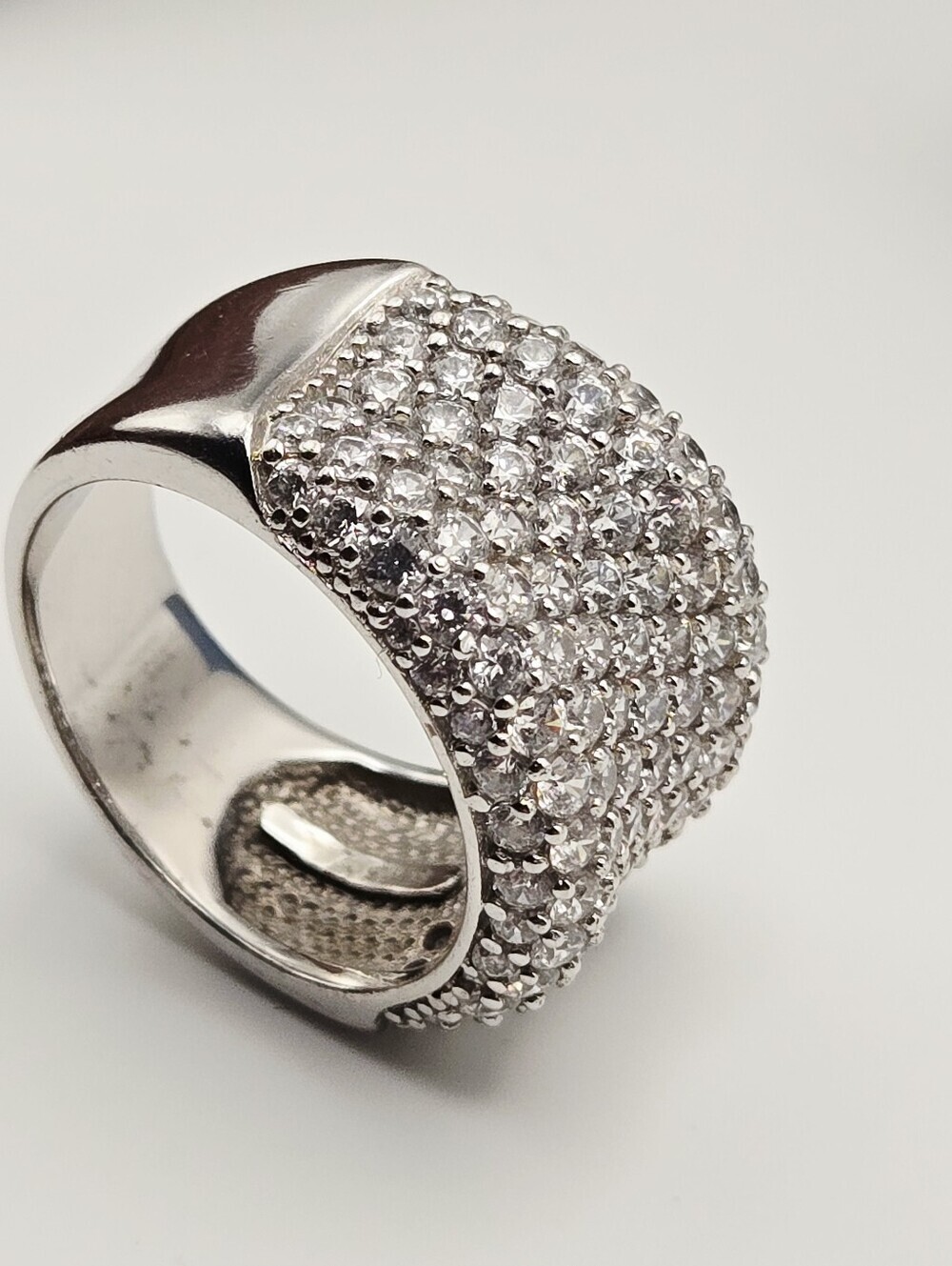 Sterling Sliver Ring Sw 925 CZ Ring Size 7.25 Weight 8g - Picture 12 of 17